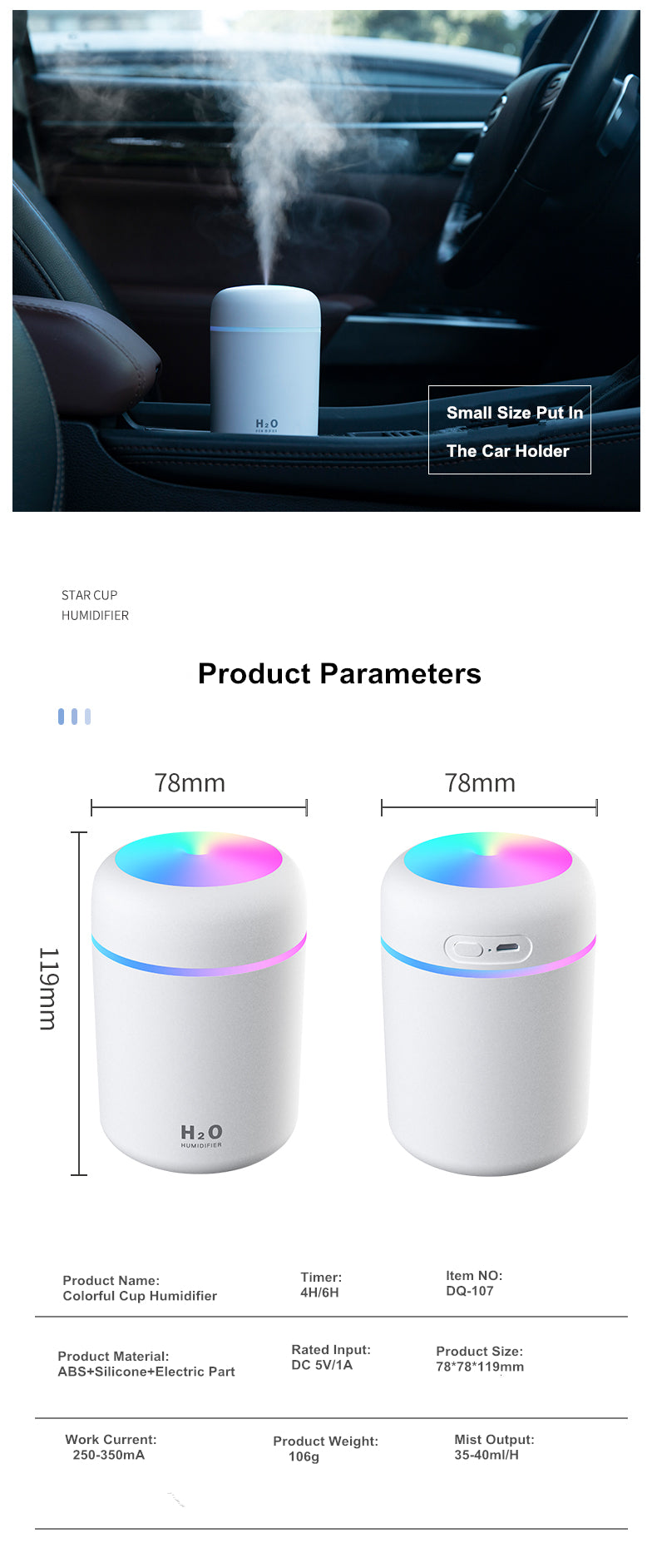 H2O Buhar Makinesi Oda Nemlendirici Humidifier